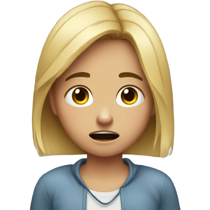 girl crying having a phone taken away emoji