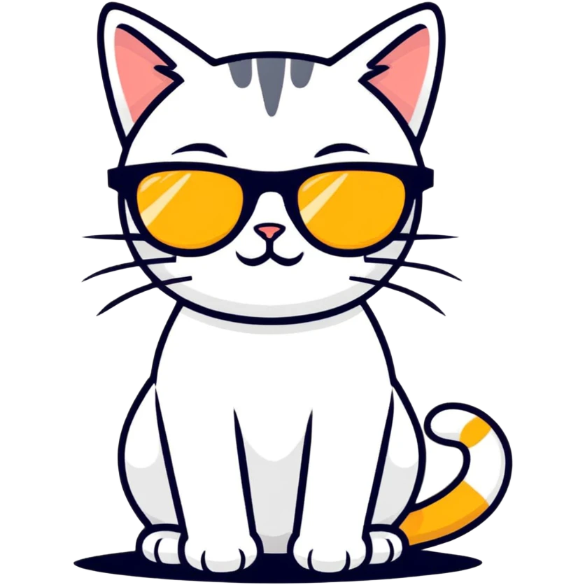 Cat with sunglasses emoji