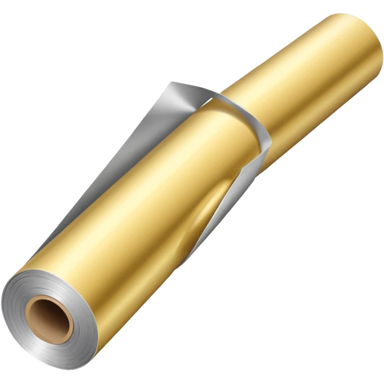silver foil thin long roll emoji
