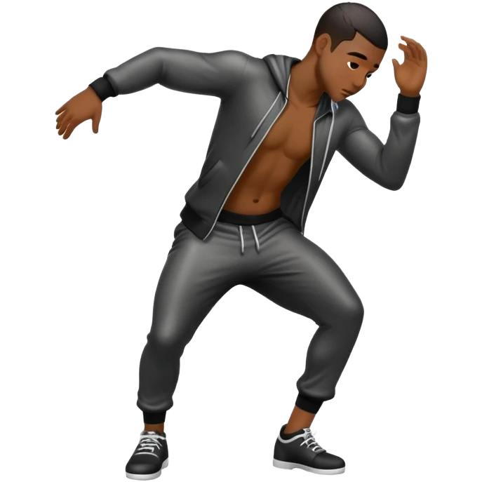 A black male twerking in the rain  emoji