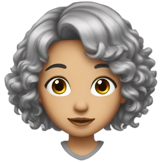 mmamie cheveux gris emoji