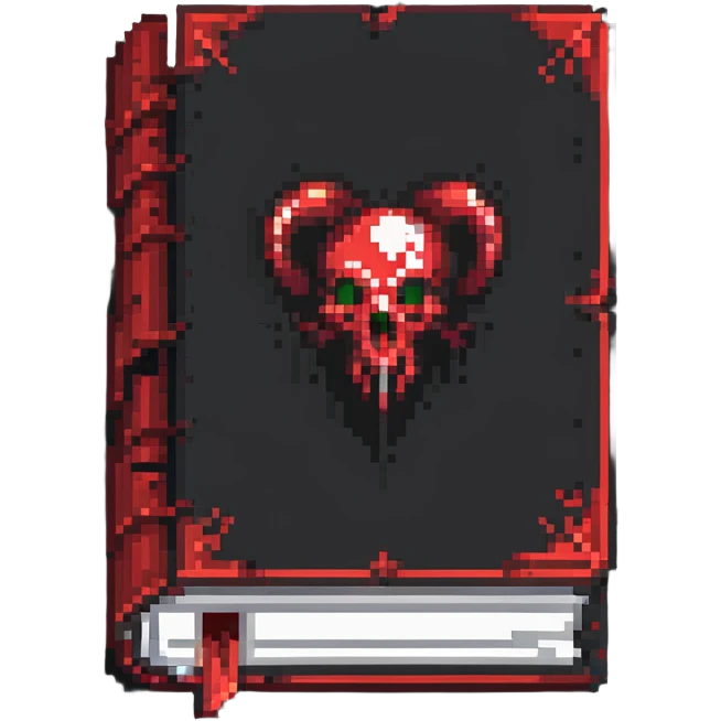 red cursed book emoji