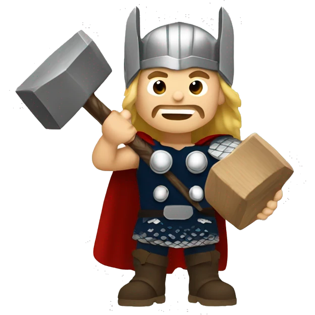 Thor holding a hammer emoji