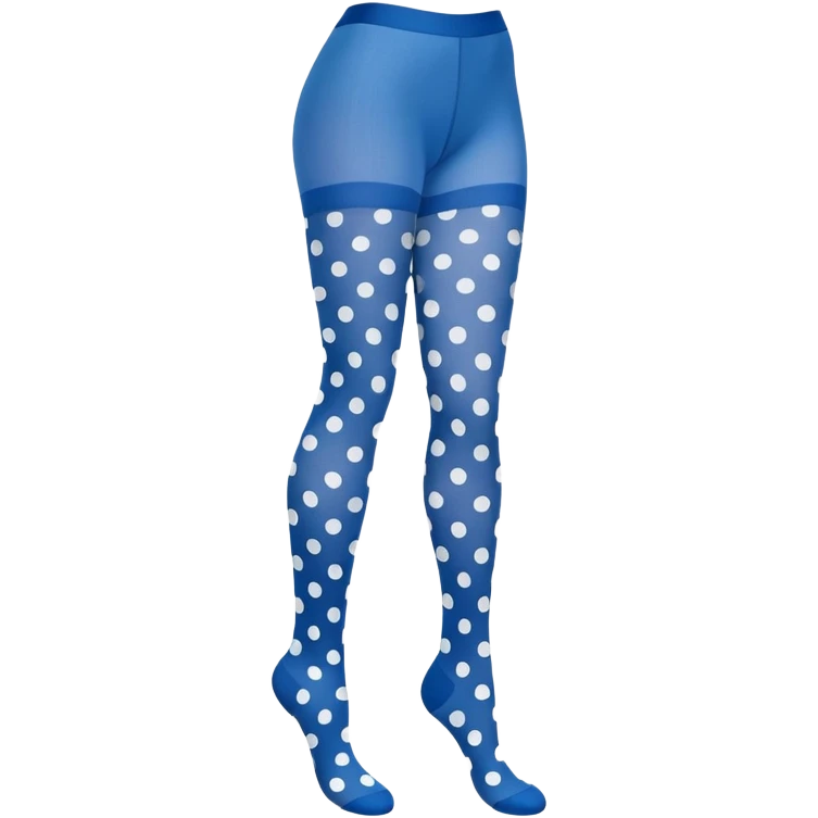 Blue tights with polka dots emoji