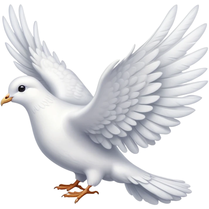 cute white dove wing emoji