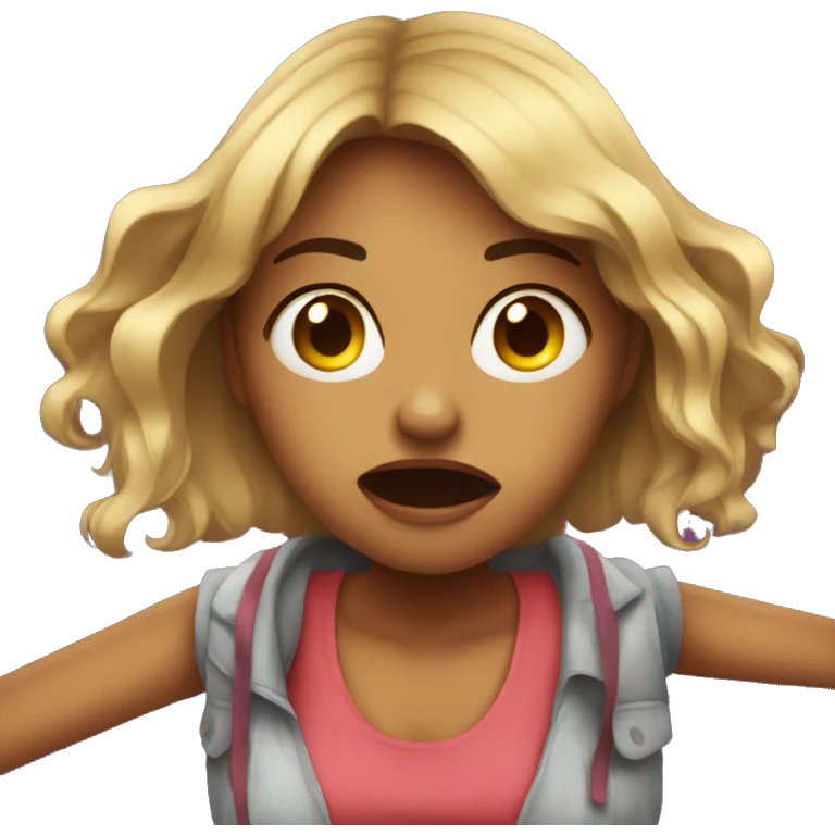 scared girl in the club emoji