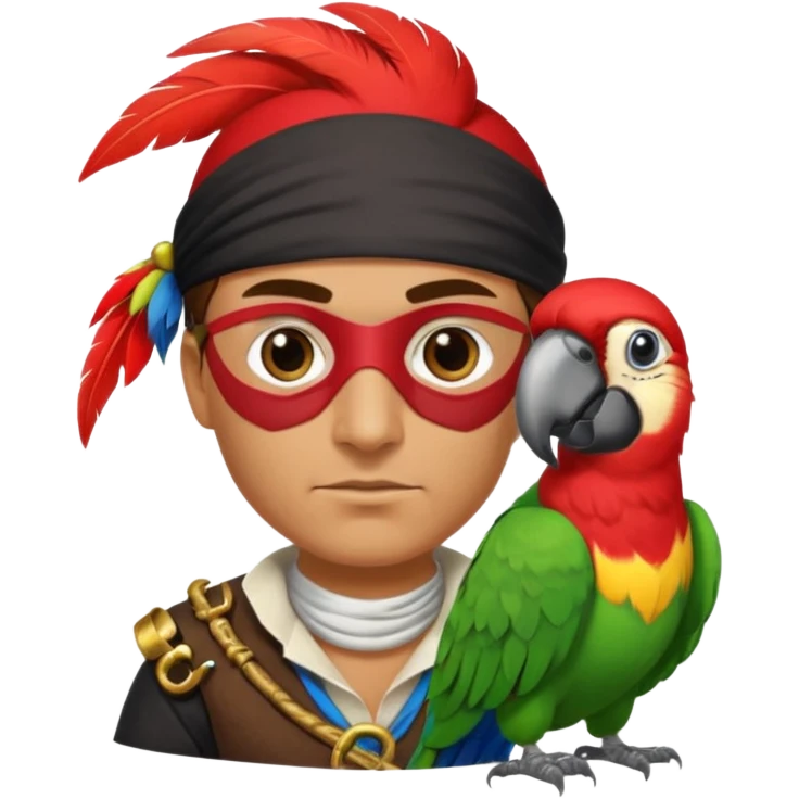 😇😈pirate and parrot emoji