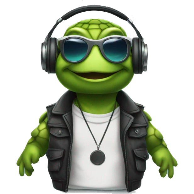 DJ turtle emoji