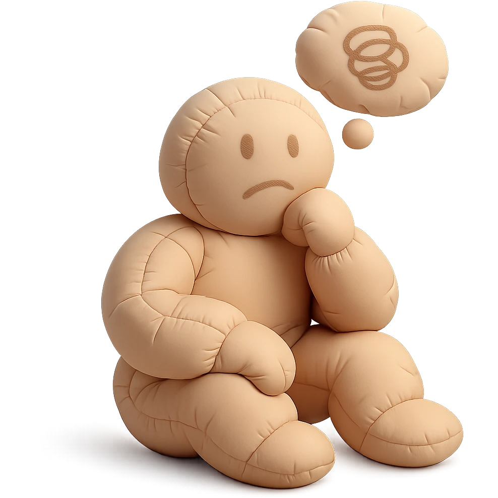 doodle person thinking emoji