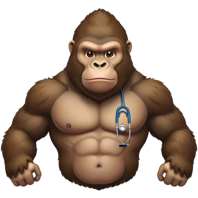 super buff gorilla doctor emoji