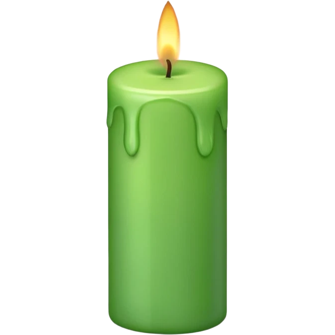 Yeşil mum emoji