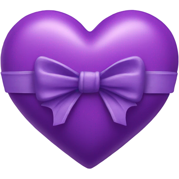 Purple heart with bow emoji