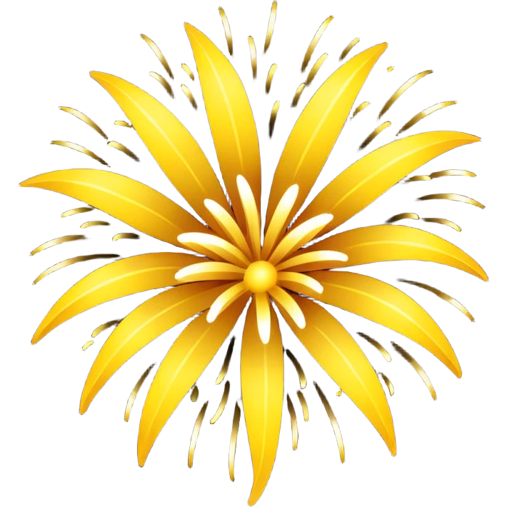 fireworks yellow emoji