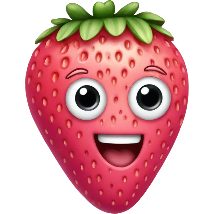 Pink strawberry emoji
