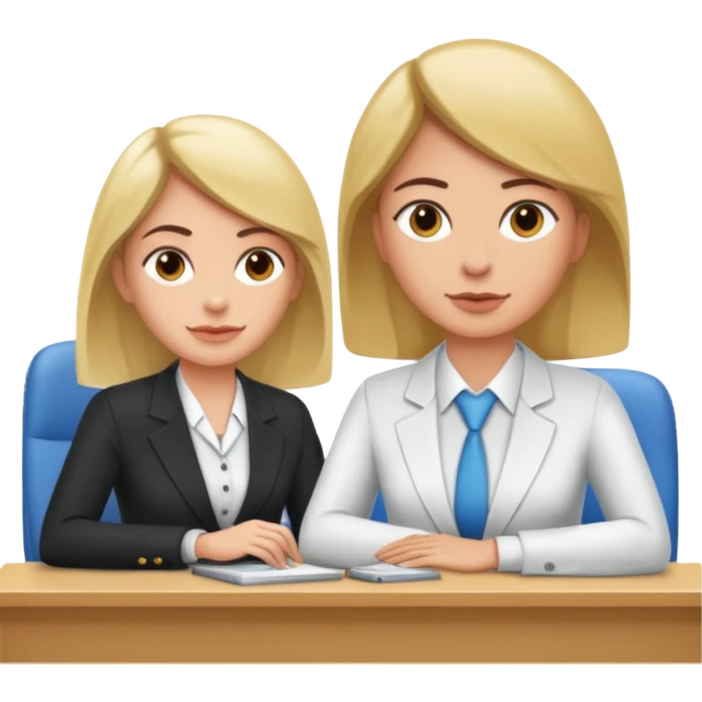 une image de 3/4 avec un recruteur à son bureau PAS DE FACE DE 3/4! qui regarde un candidat assis en face de lui. le recruteur est à droite emoji