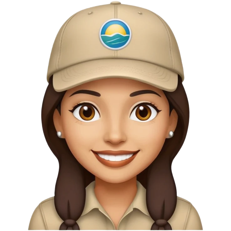 stylish latin-american woman wearing a cap and smiling emoji