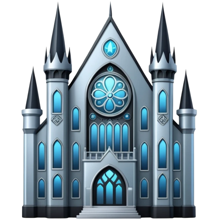 modern building with technological and gothic elements emoji