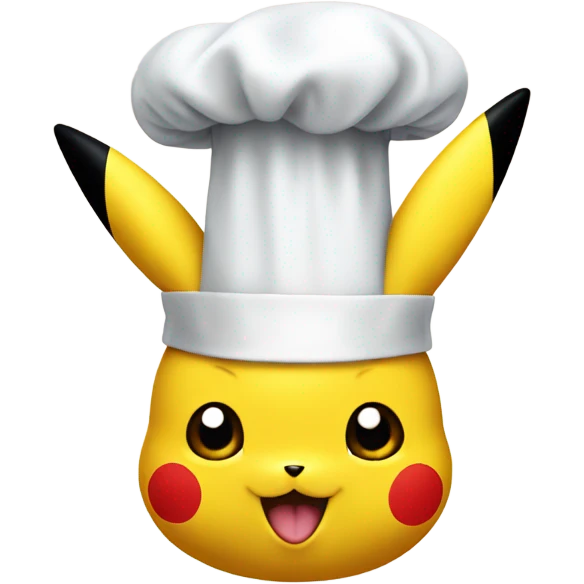 Pikachu with chef hat emoji