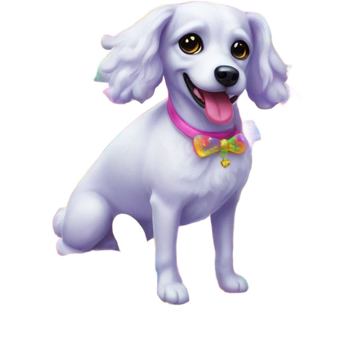 Lisa Frank Easter dog emoji