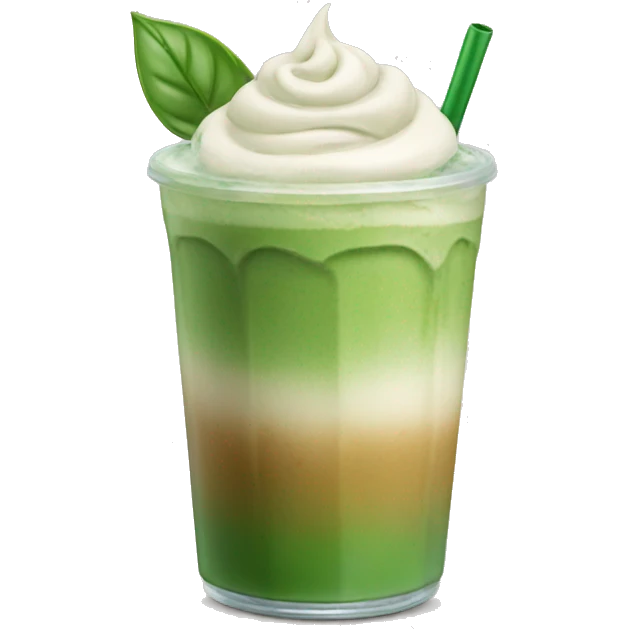 Iced matcha latte emoji
