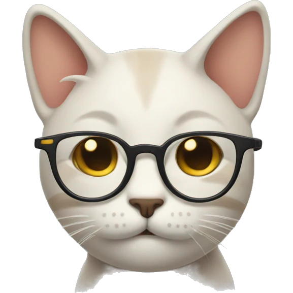 cat with glasses smirking emoji