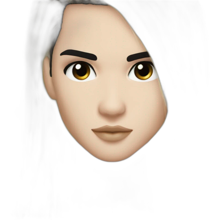 Bill Kaulitz black hair down with blonde highlights emo emoji