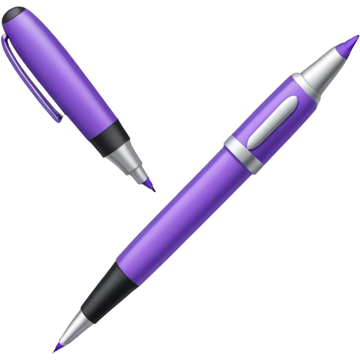 purple pen on paper  emoji