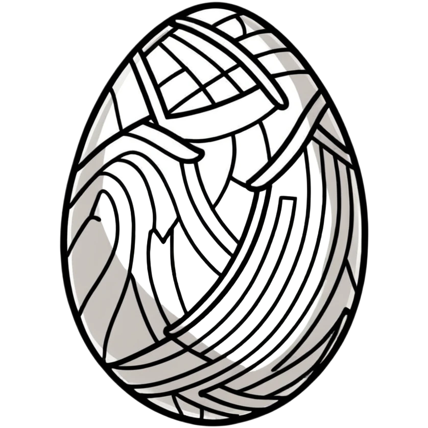 Easter egg with pattern emoji