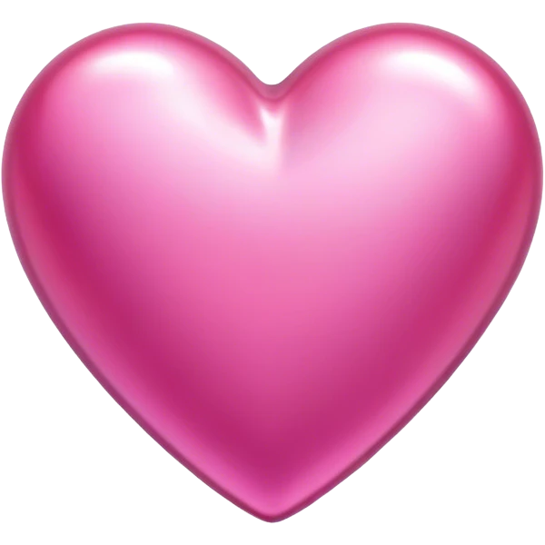 Glossy Metallic pink heart emoji