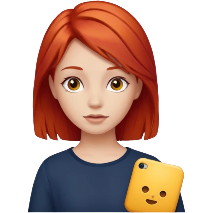 Girl with red hair emoji