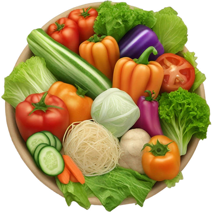 Vegetable salad emoji