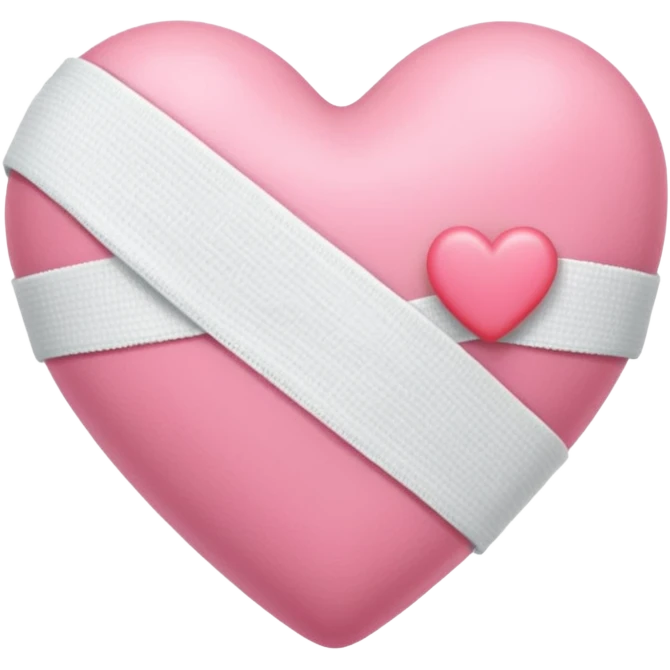 Realiza este emoji: 💗 con una venda al rededor emoji