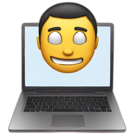 Super hero laptop emoji