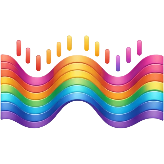 rainbow soundwave, soft gradients, no text emoji
