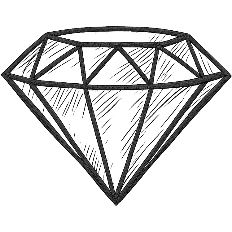 diamond with realistic facets, shiny, 3D icon style emoji