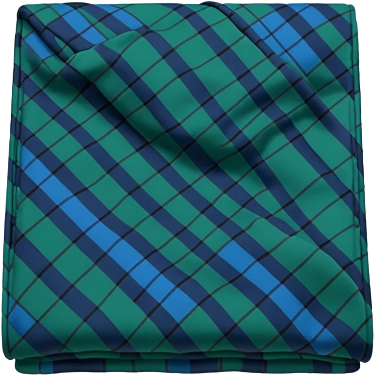 tartan blanket dark green folded  emoji