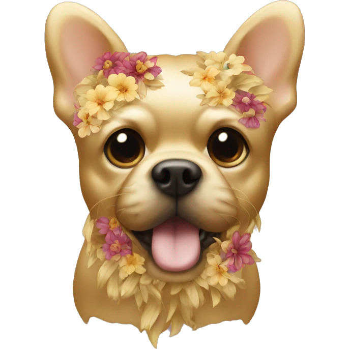 Golden frig with floral pattern on its body  emoji