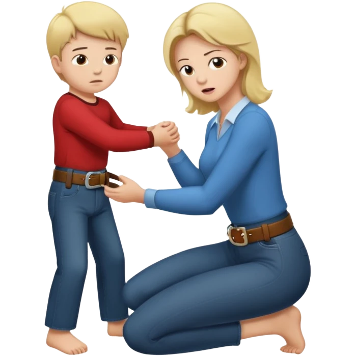 Мама б'є сина ремнем по жопі emoji