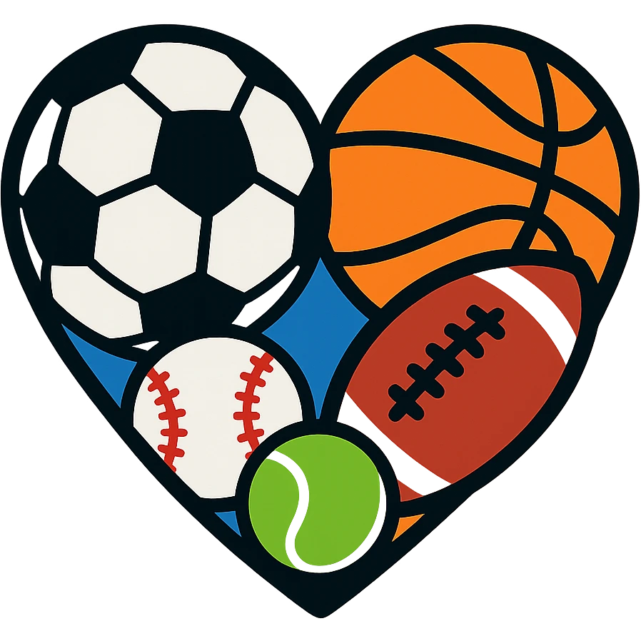 heart with a sports theme emoji
