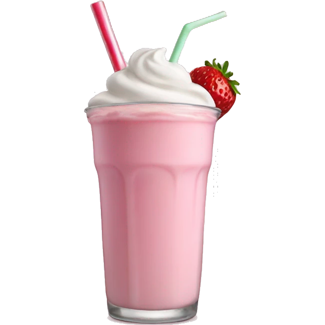 Strawberry milkshake  emoji