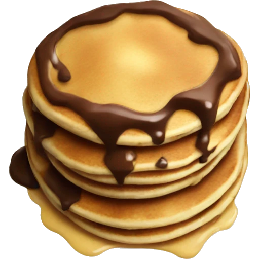 Pancakes with chocolate  emoji