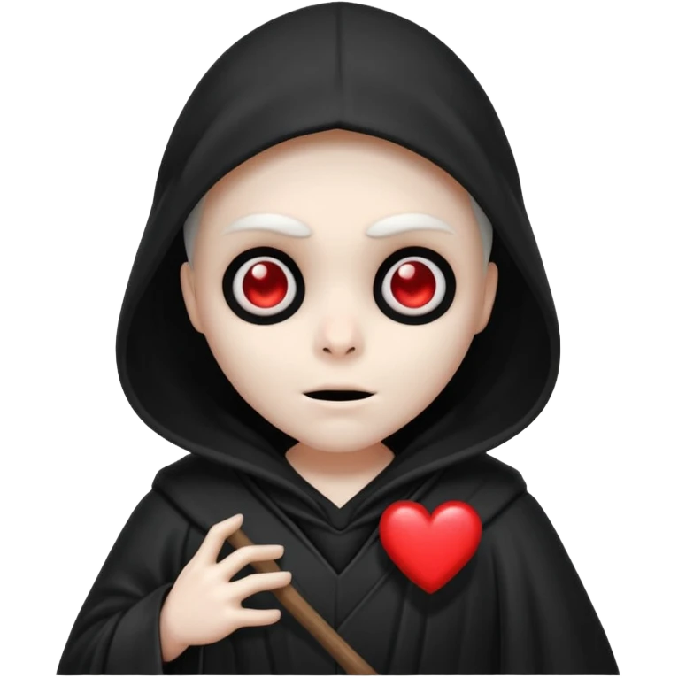 cute grim reaper with heart eyes emoji