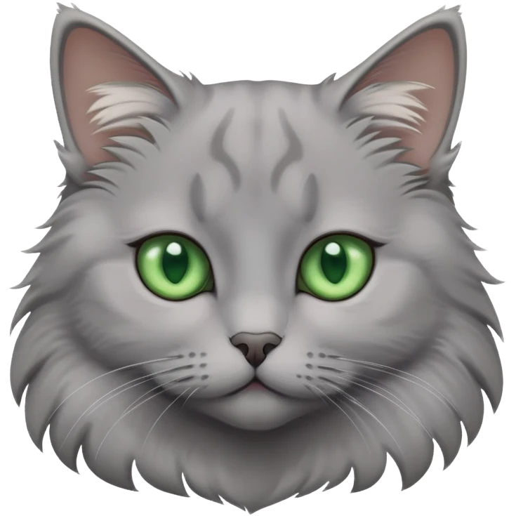 Lovely cat gray emoji