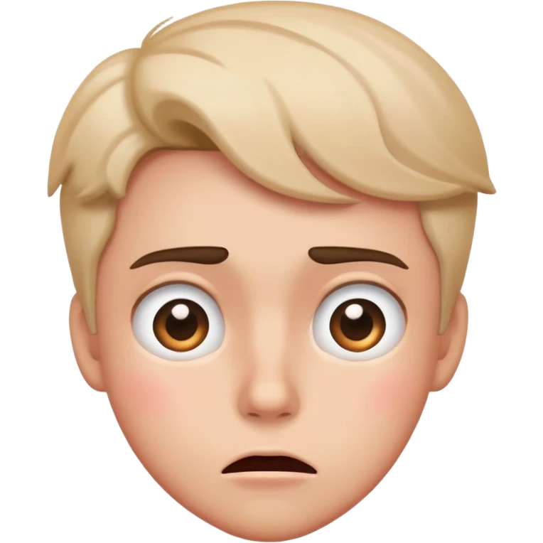 Confused and blushing emoji