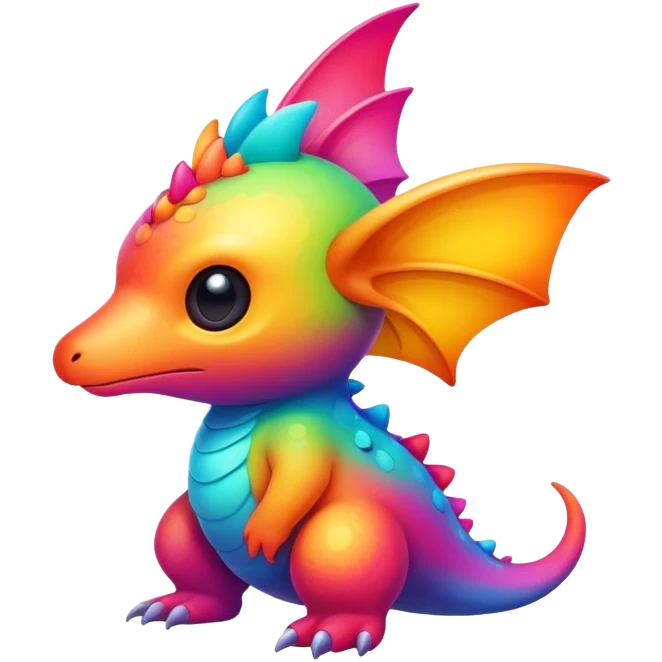 Randomly-colored colorful Fakémon-creature emoji