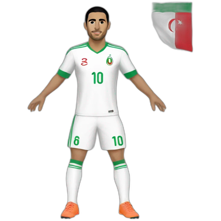 zineddine zidan with algeria kit emoji