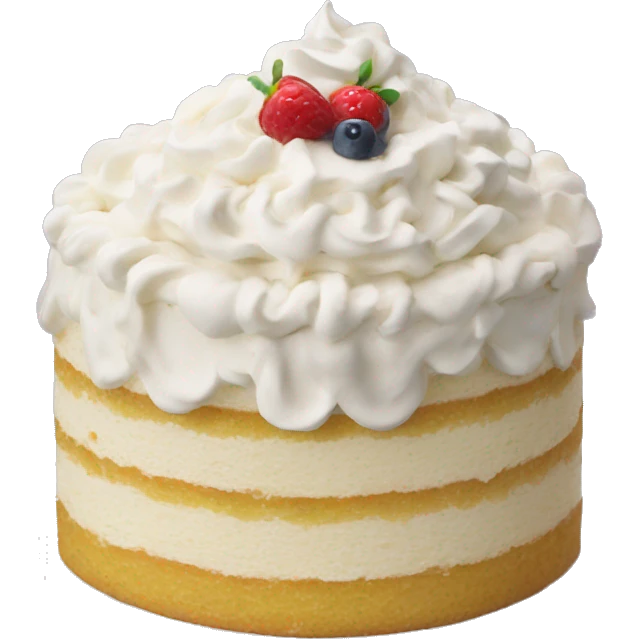 Realistic luxurious chantilly cake emoji