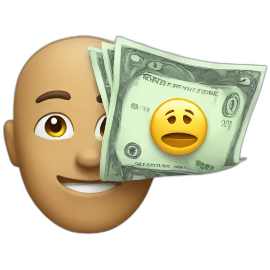 someone offering an offer and money emoji