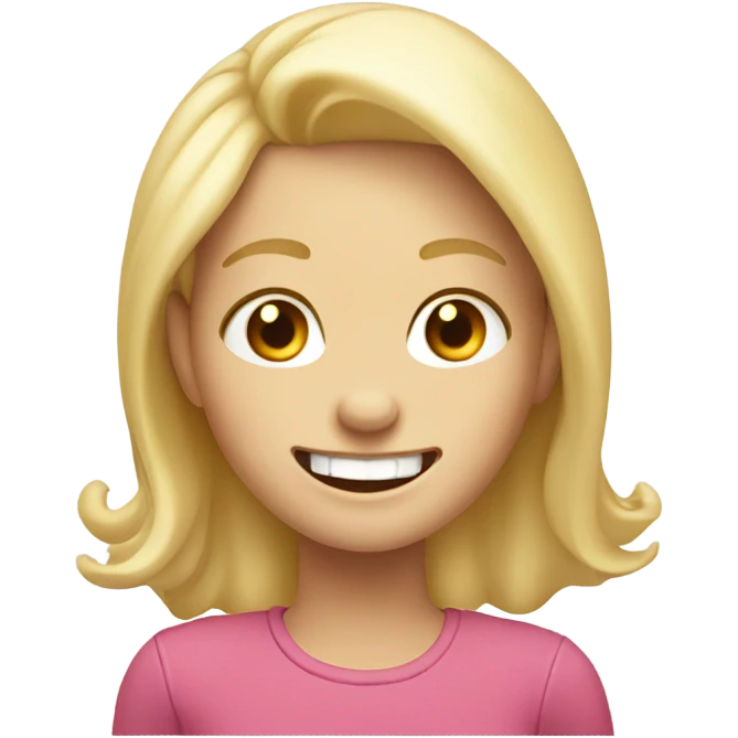 Crooked tooth blonde girl emoji