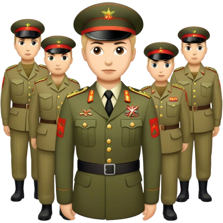 big modern Russian army, photorealistic emoji